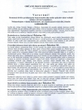 Informační leták občanského sdružení Občané proti odtržení vydán 11.9.2010